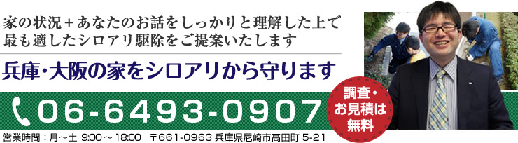 兵庫・大阪の家をシロアリから守ります