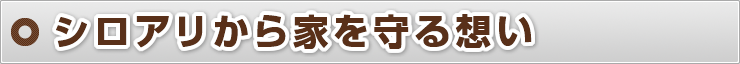 シロアリから家を守る想い
