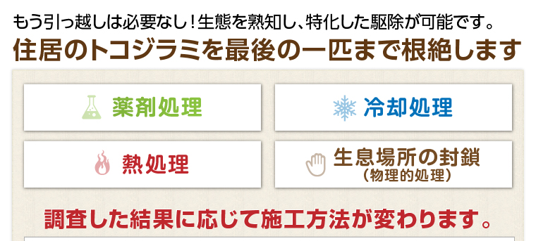 住居のトコジラミを最後の一匹まで根絶します