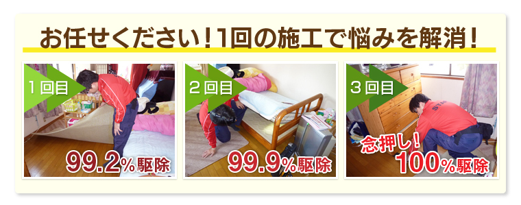 お任せください！1回の施工で悩みを解消！
