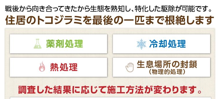住居のトコジラミを最後の一匹まで根絶します