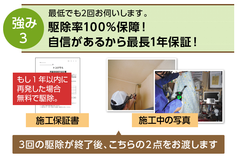 最低でも2回お伺いします。